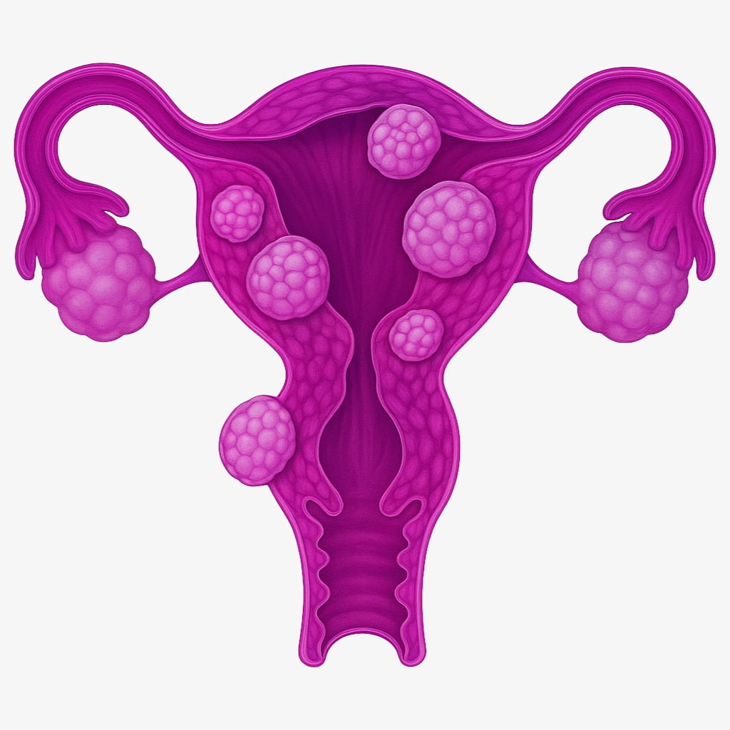 É grave ter mioma no útero? 1 Ilustração de mioma no útero